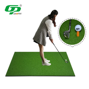 Customized Golf Mats Practice Outdoor Golf Training Mat Simulation PP Grass Chipping Golf Swing Mat for Indoor Outdoor