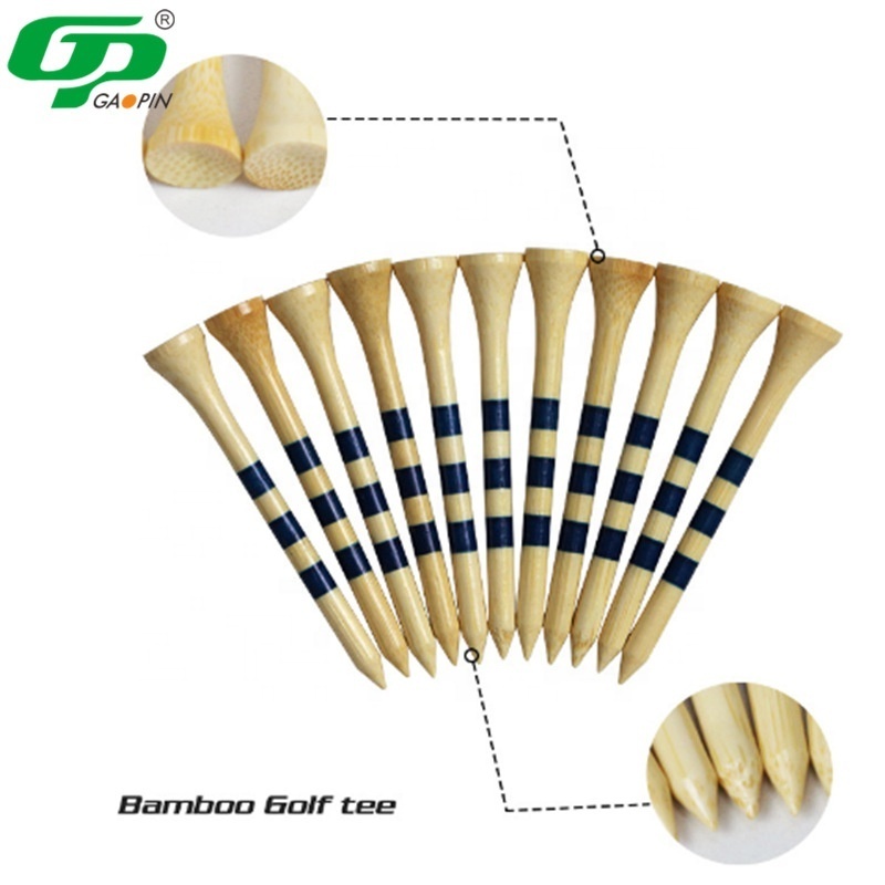 Professional Natural Wood Bamboo Golf Tees Pack Custom Logo Printing  Golf Tees Durable Friendly Biodegradable Material Golf Tee