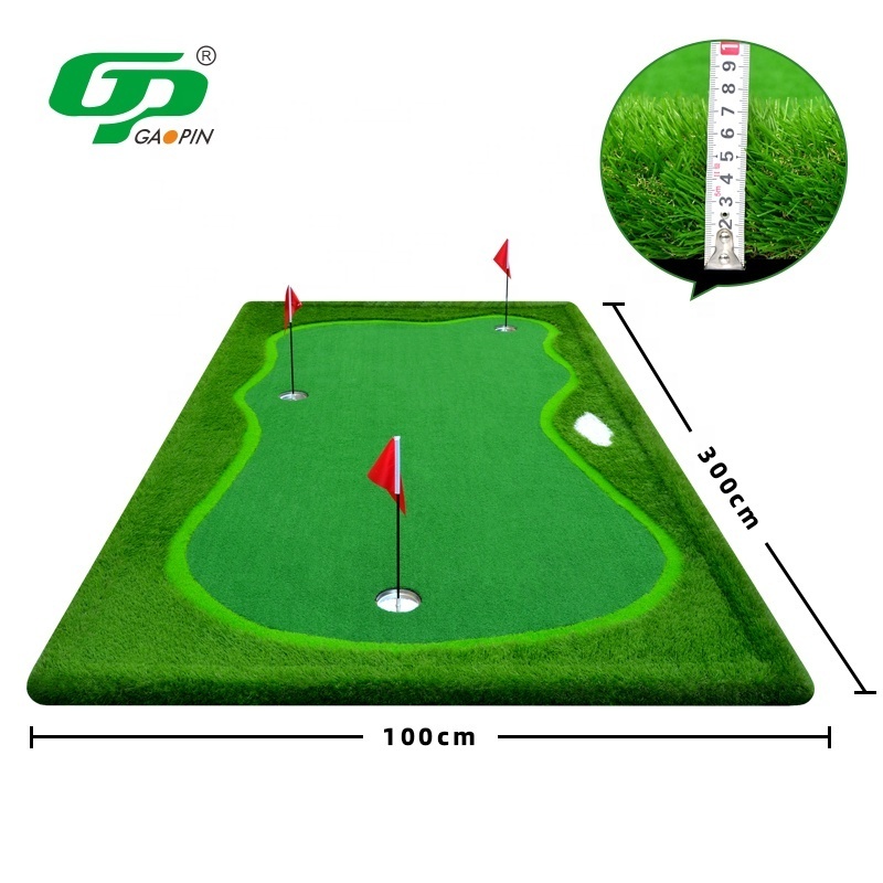 GP Custom Mini Golf Outdoor Indoor Golf Putting Green Mat Golf Training Aids Artificial Grass Practice Putting Green Mat