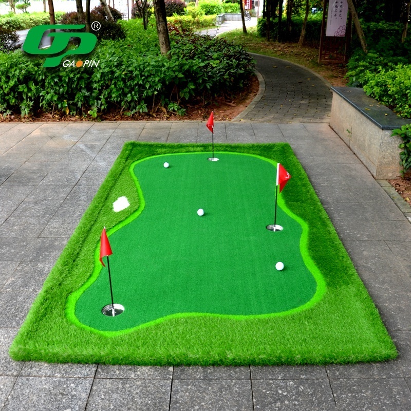 GP Custom Mini Golf Outdoor Indoor Golf Putting Green Mat Golf Training Aids Artificial Grass Practice Putting Green Mat