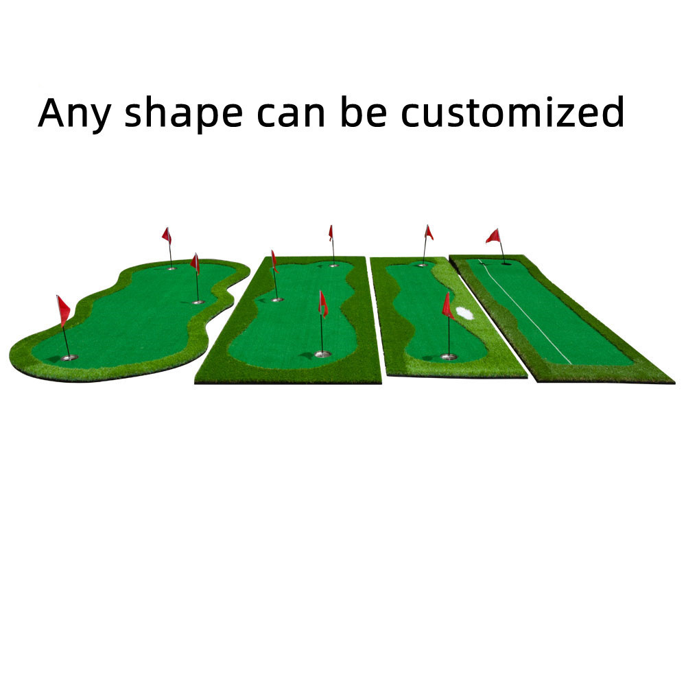 Mini Golf Course Collection Outdoor Golf Putting Mat Artificial Green Grass Carpet Putting Green Practicing at Home