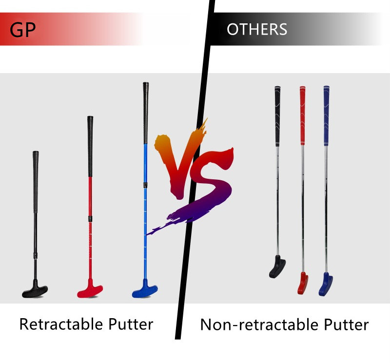 Multi Colored Two Way Junior Golf Putter Kids Putter Both Left And Right Handed Mini Golf Putters  Adjustable Length Golf Club