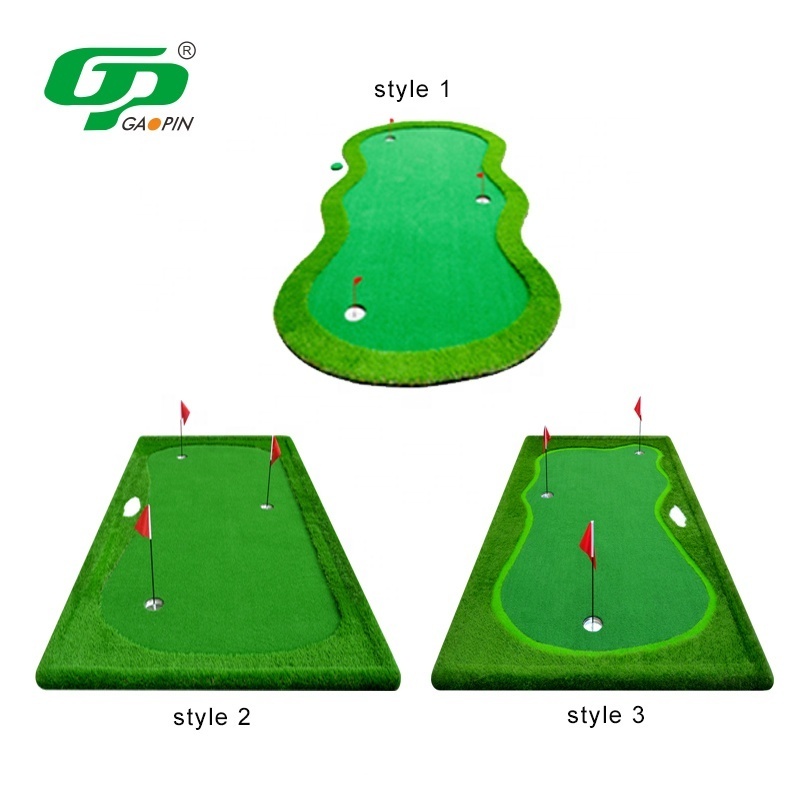 GP Custom Mini Golf Outdoor Indoor Golf Putting Green Mat Golf Training Aids Artificial Grass Practice Putting Green Mat