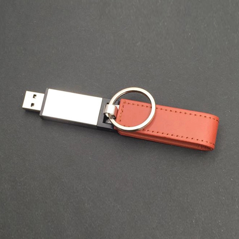 Cheap Custom Logo Leather usb flash drive + Key chain PU Leather USB Flash Drives 64G 8GB 16GB 32GB 4GB Memory Sticks Pen Drives