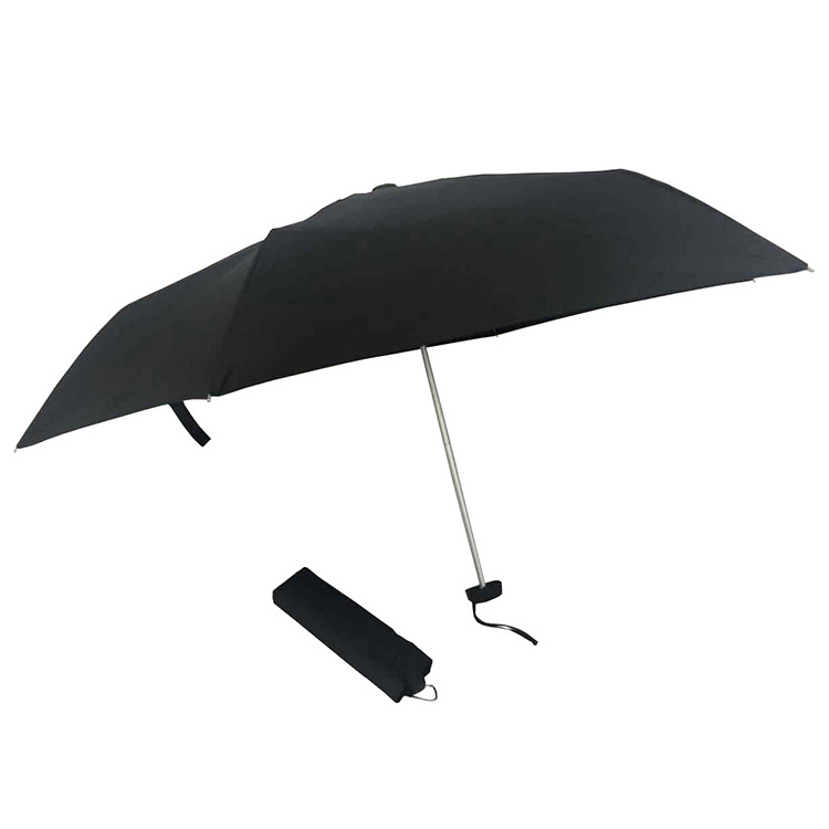 Cheap Custom Logo Rain Manual 3 Folding Flat Shape Umbrella With 6 Ribs for Japan Market