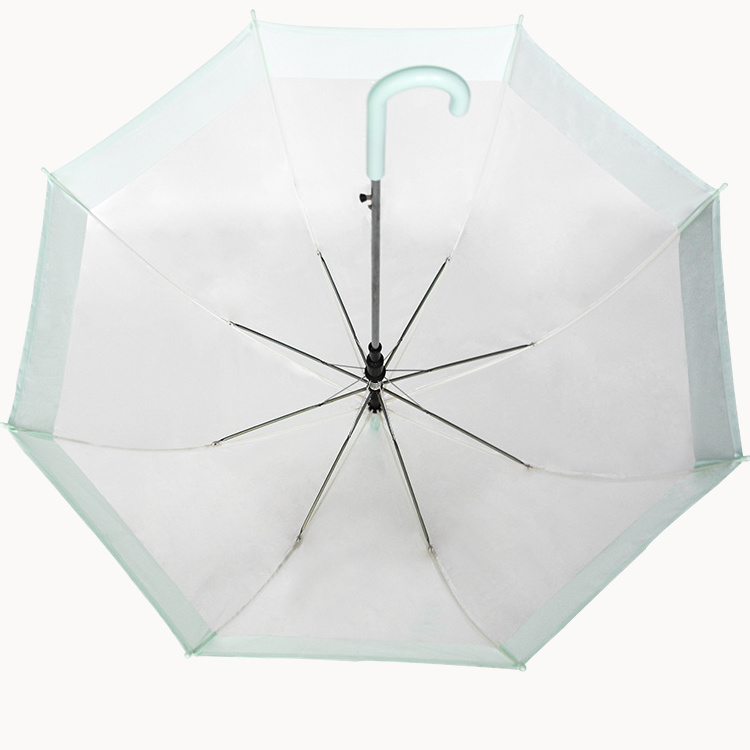 Competitive clear straight poe dome shape umbrella transparent supplier from China