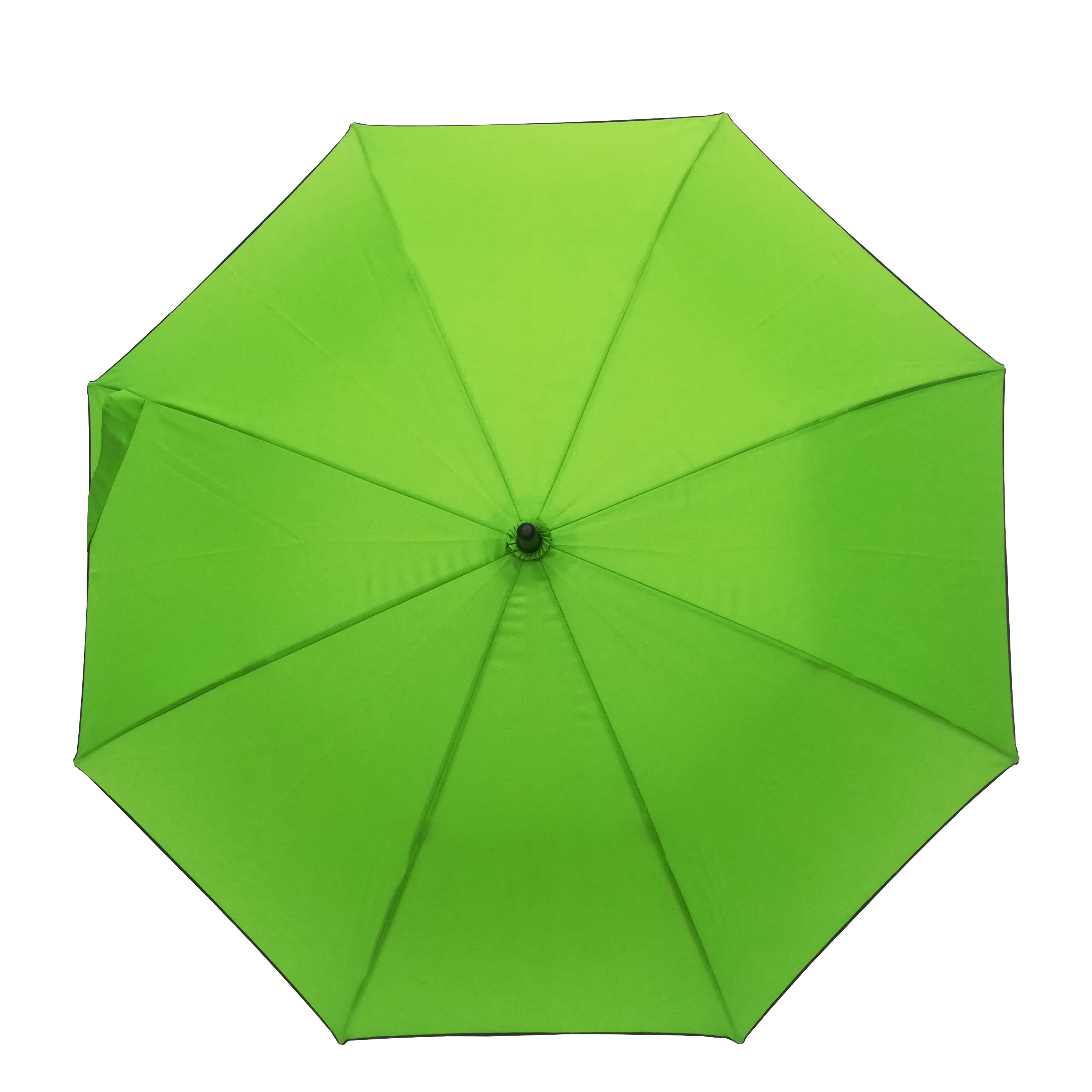 Fresh fluorescent green color auto open straight umbrella with hook handle