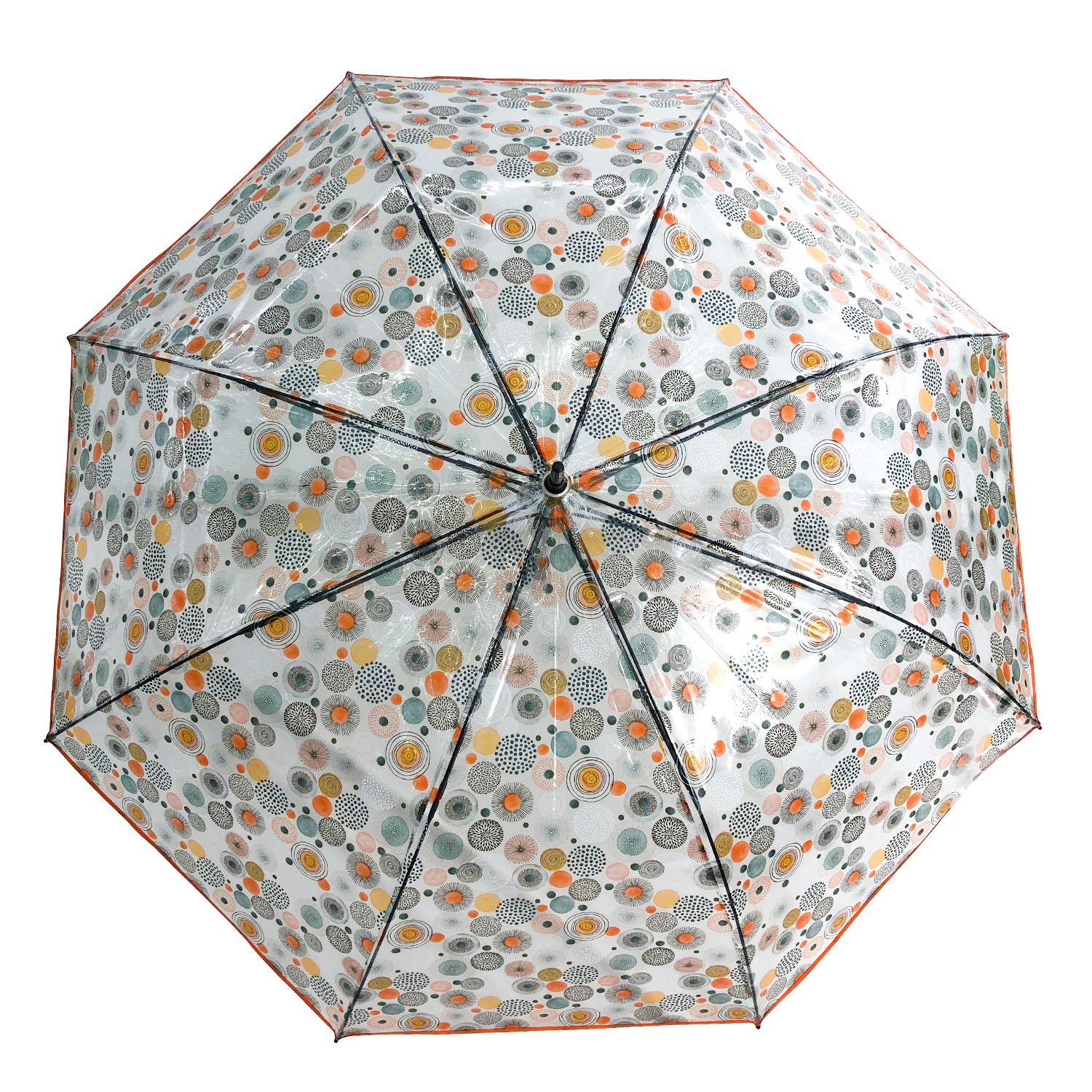 promotional flower and logo printing oversize clear POE umbrella