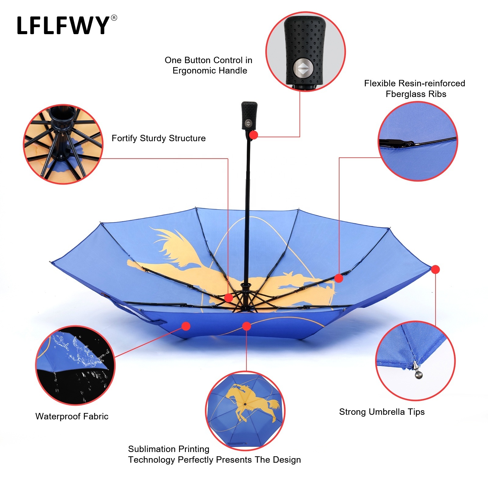 Portable Compact Capsule Parasols Umbrellas Strong Windproof Folding Umbrella Auto Sun Protection Travel Rubber Coated Handle