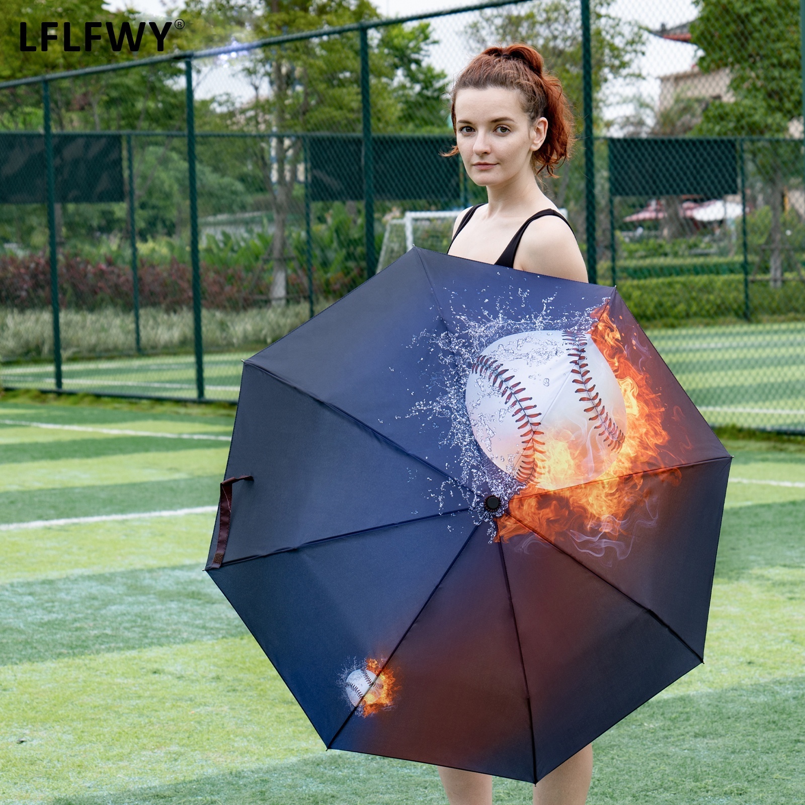 Portable promotional fashion wind resistant outdoor 21 inches 8 ribs rain umbrella for the rain