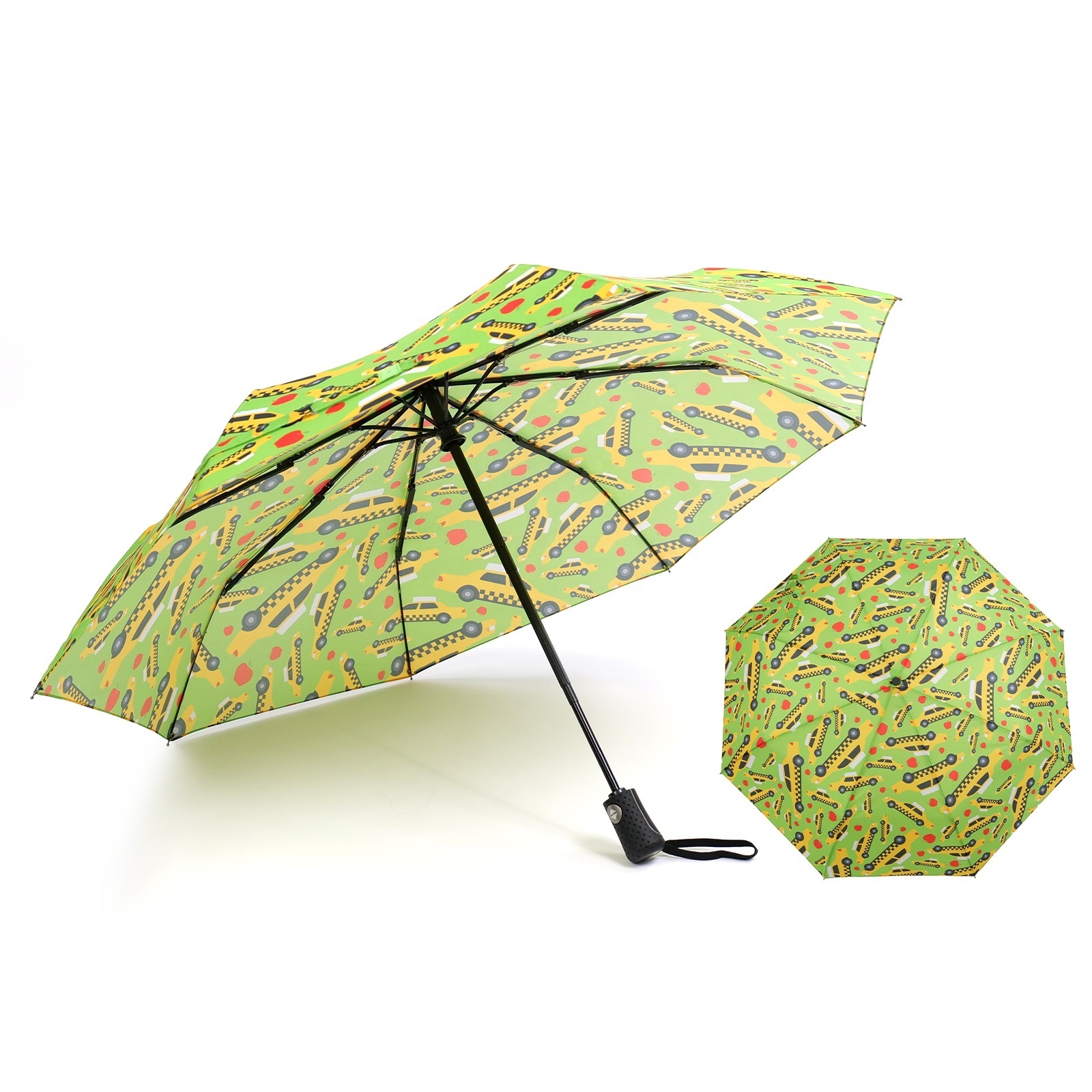 Fast Delivery 3 Folding Auto Open Close Sublimation Design New Fancy Umbrella For Travel