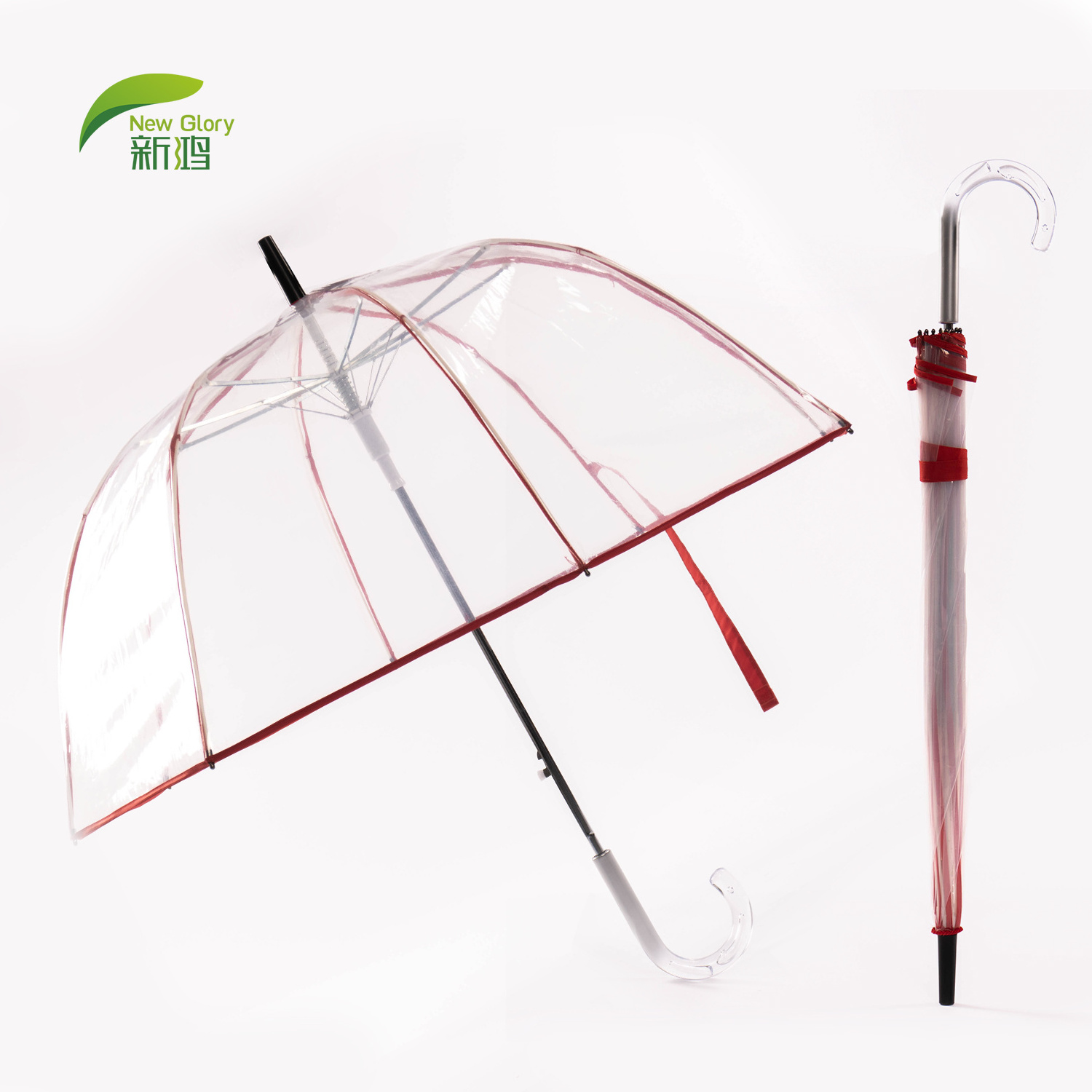 parasols dome clear umbrella disposable  colorful clear adult transparent poe umbrella