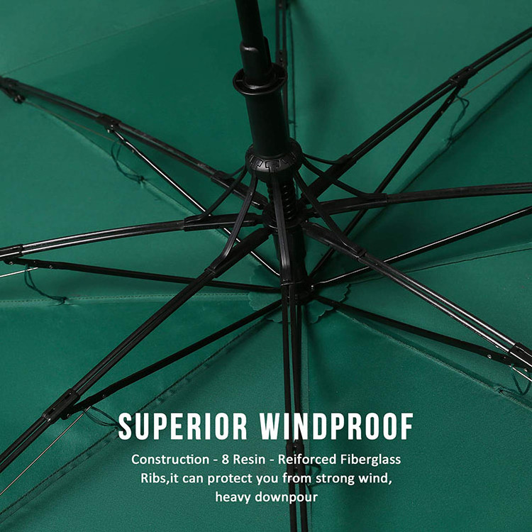 Hight quality Full FRP Big Bunnings Golf Umbrella With Logo Print Windproof Long Handle bias