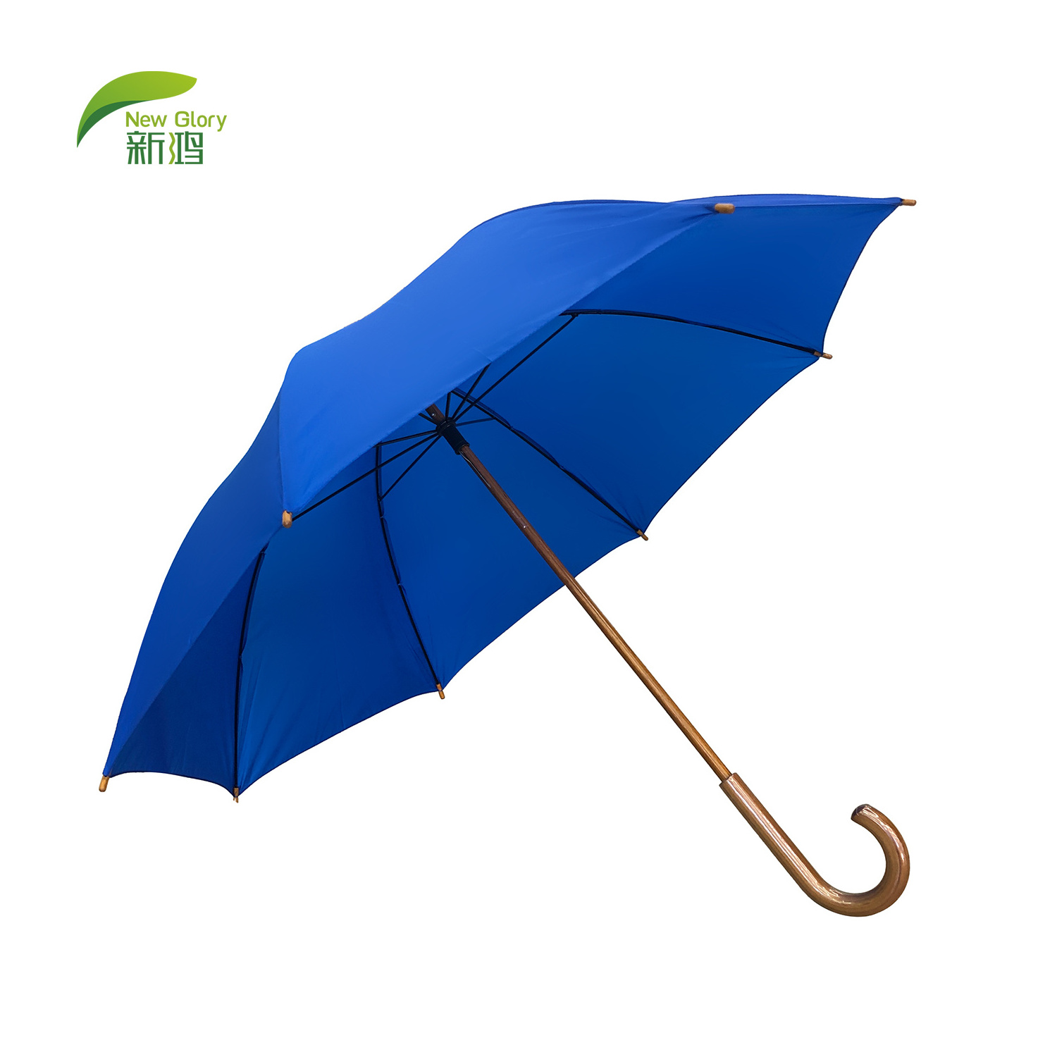 Hot sale umbrella wood china advertising umbrella brown sunshade yellow cane umbrella