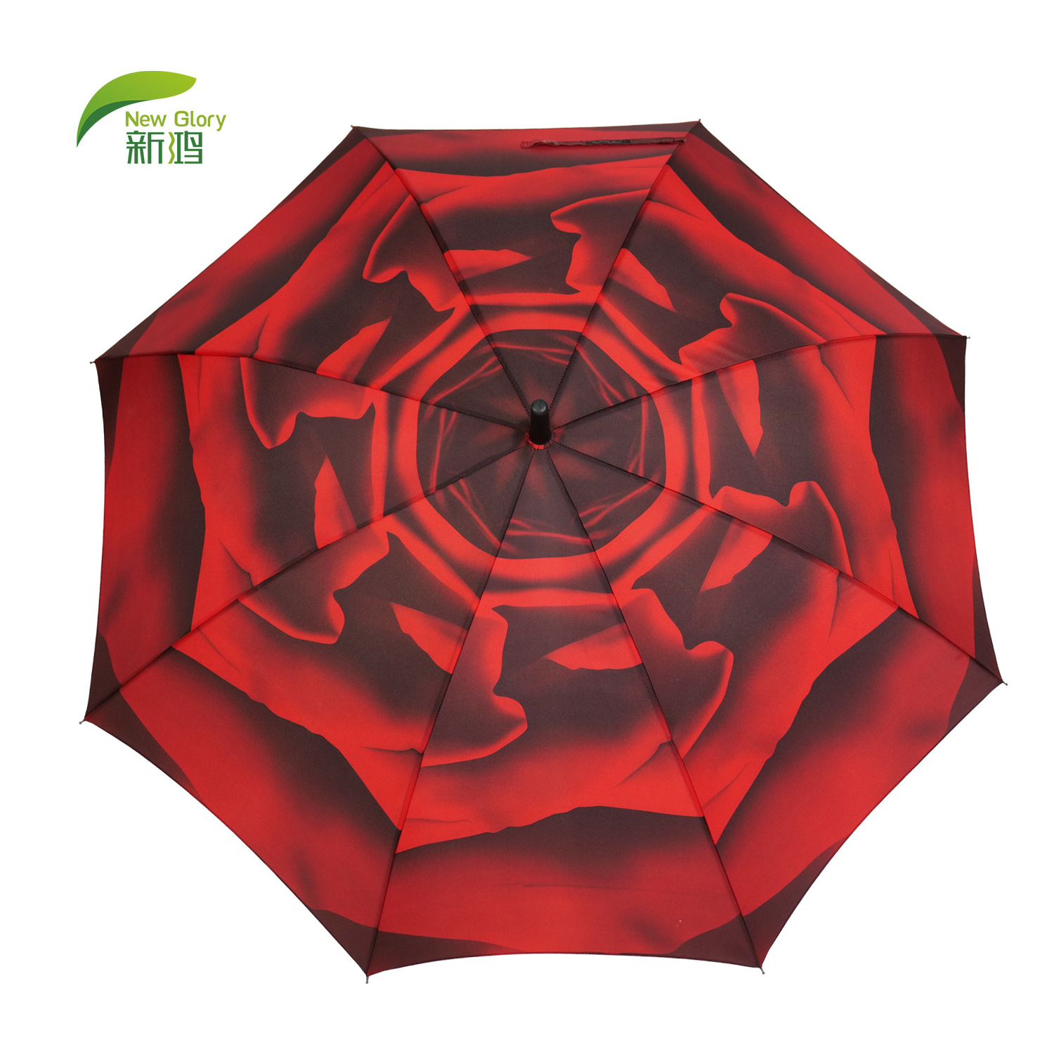 Promotional hook handle paraguas long straight umbrella with customized logo printing