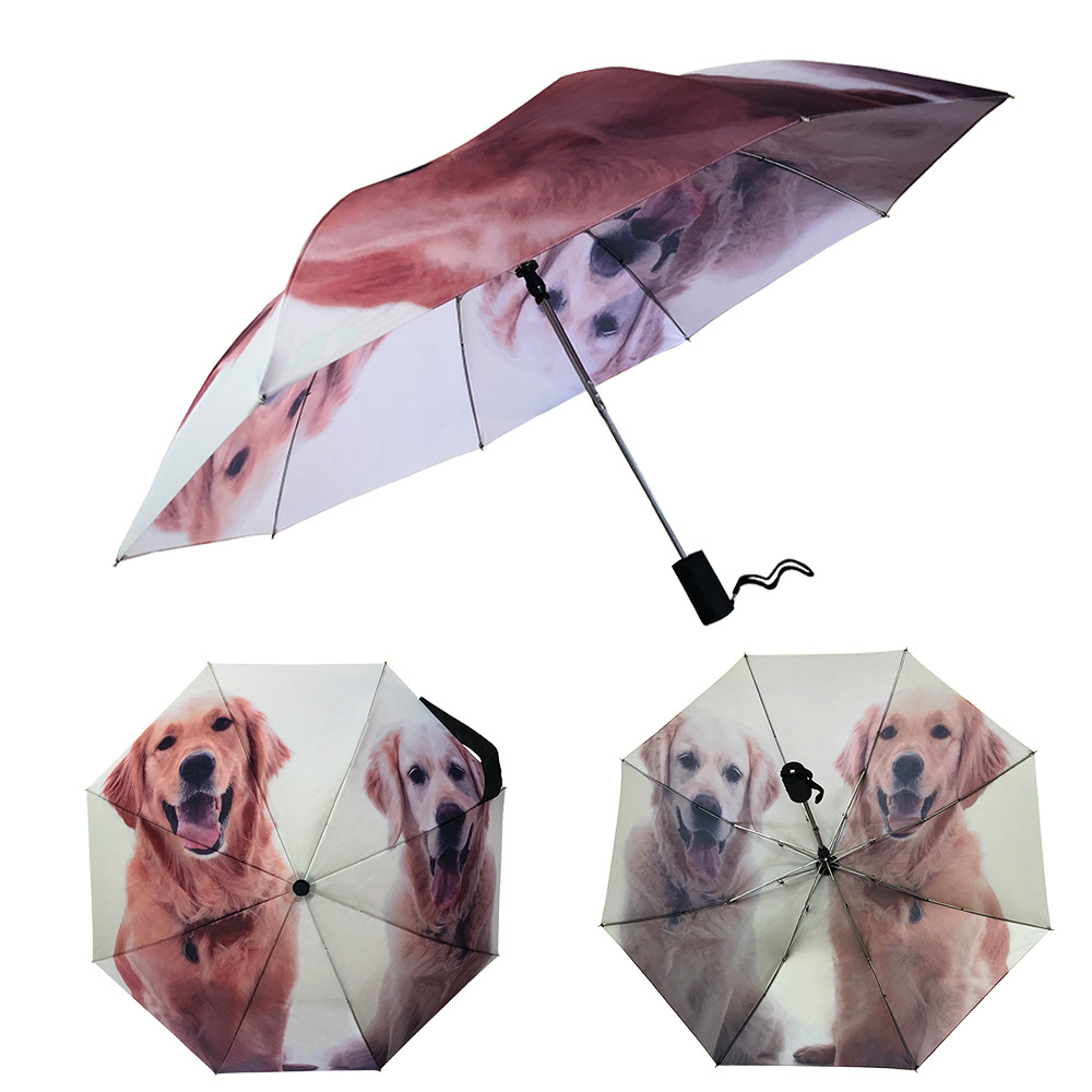 New Design Low MOQ Factory Supply Digital Printed Custom Made Automatic Umbrella Full Photo Printing Umbrellas