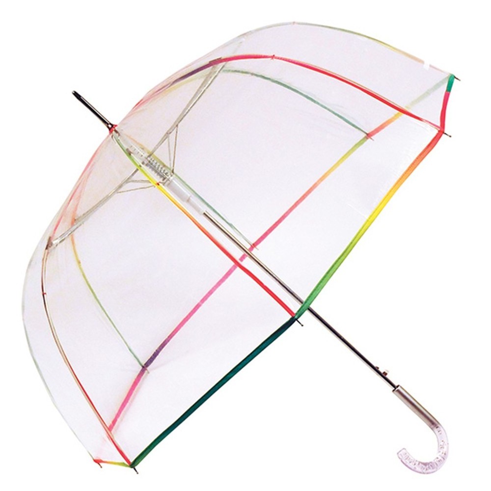 Transparent Bubble Transparent Stick Umbrella  Weatherproof Umbrella with J Hook Handle Umbrella for kids 2022