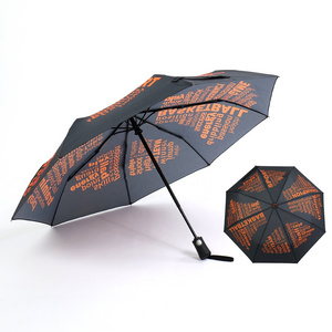 Portable Automatic Opening Close 3 Folding Button Umbrella with Digital Printing for All Season