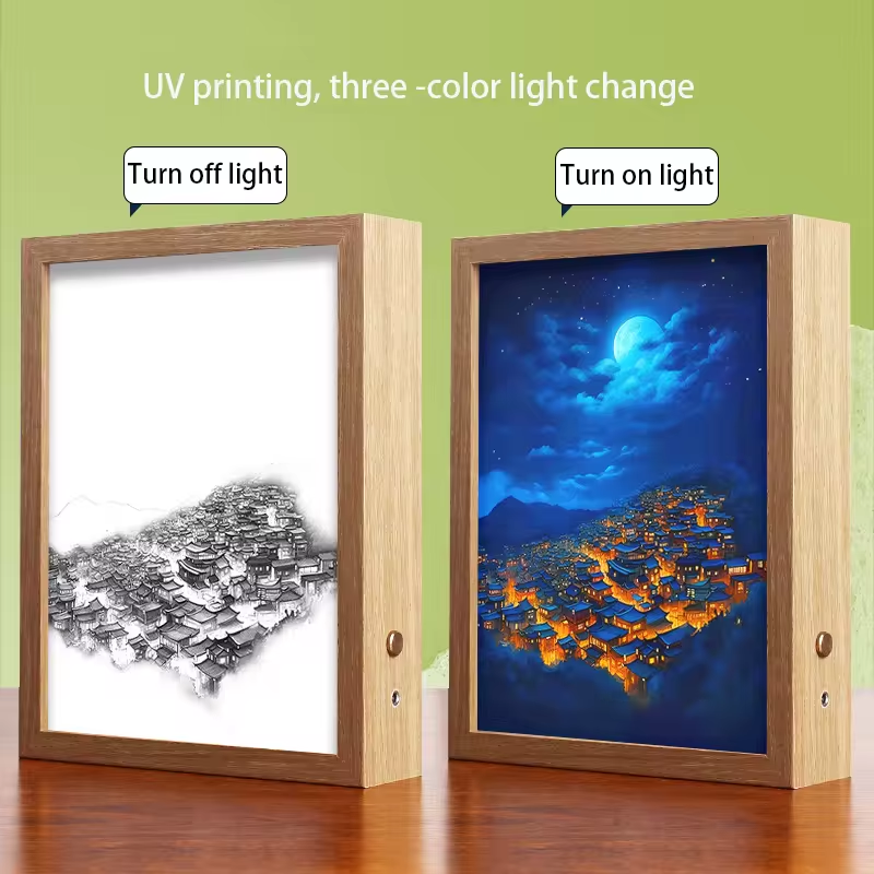 Lighting Painting Led Glowing Photo Frame Sunshine Shadow Picture Frames New Products China Wholesale Led Frame Panel Light