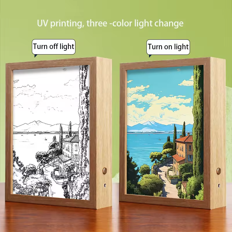 Lighting Painting Led Glowing Photo Frame Sunshine Shadow Picture Frames New Products China Wholesale Led Frame Panel Light