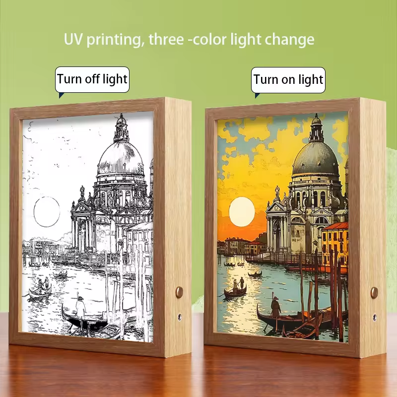 Lighting Painting Led Glowing Photo Frame Sunshine Shadow Picture Frames New Products China Wholesale Led Frame Panel Light