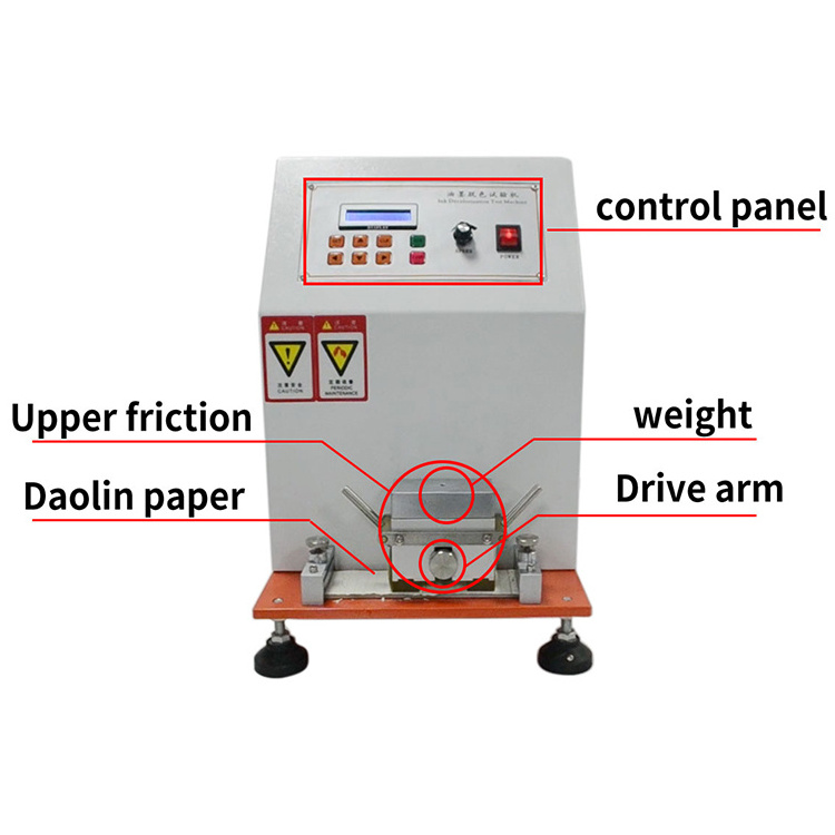 NG-606 ASTM D5264 Friction ink pen testing machine printed ink rub tester