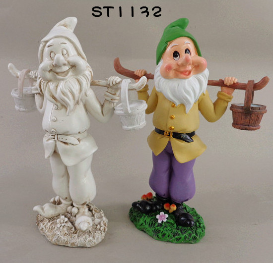 Garden Gnomes Dwarf Naughty Ornament Figurine Indoor Outdoor Decor Polyresin Dwarf Ornament