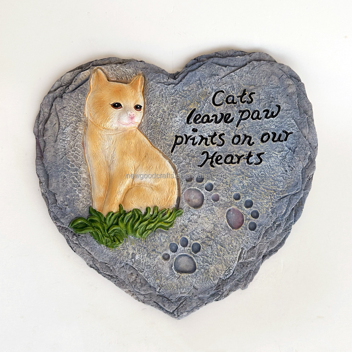 No Longer By My Side But Forever In My Heart, Rainbow Bridge Pet Memorial Gifts Cat or Dog Grave Marker or Garden Memorial Stone