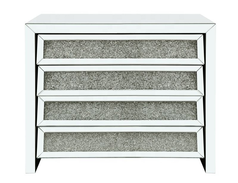 Foshan New Good Furniture Hot Sales Popular Design Mirrored Living Room Cabinet Chest of  Drawers