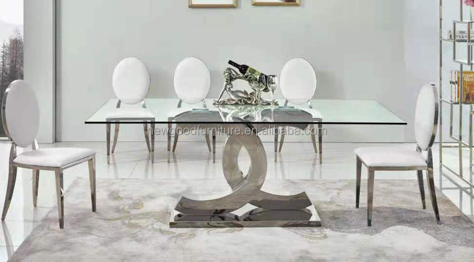 New modern simple Silver Diamond dining table dining room furniture custom dining chair