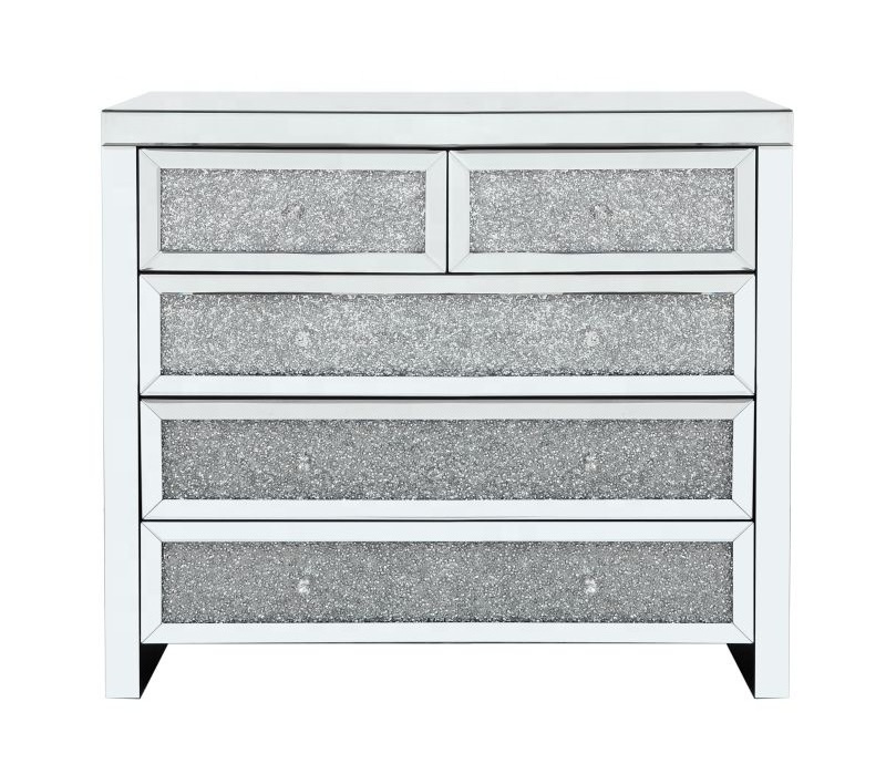 Foshan New Good Furniture Hot Sales Popular Design Mirrored Living Room Cabinet Chest of  Drawers