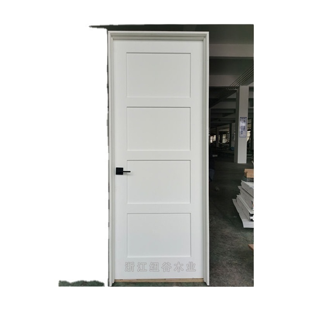 Heavy Duty Custom Painted Shaker Style 4 Panel Wood Interior MDF Room Door