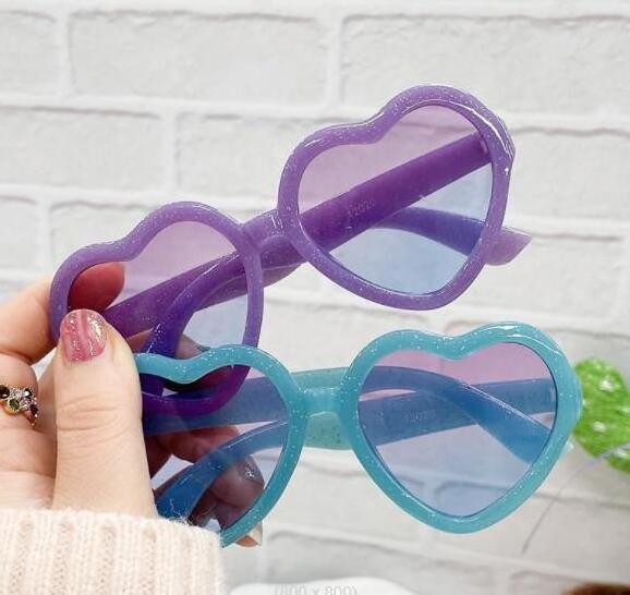 TY1150 Girls Cute Pink Shades Children Retro Cartoon Sun Glasses Boys Eyewear Baby UV400 Candy Color Heart Shape Kids Sunglasses