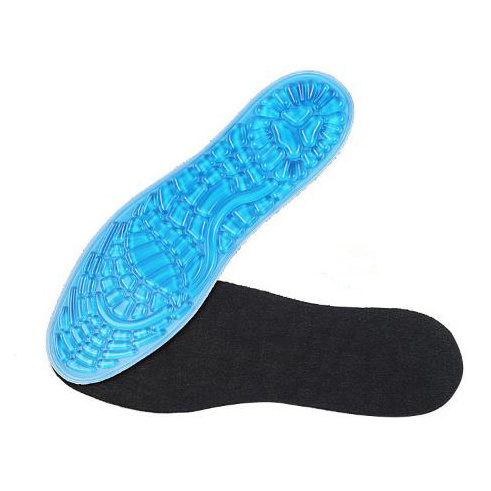 F0246 Foot Pain Relief Arch Support Shock Absorption Full Length Cushion Pad Massaging Insert Silicone Gel  Shoe Massage Insoles