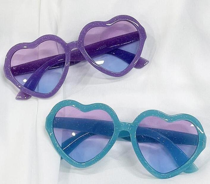 TY1150 Girls Cute Pink Shades Children Retro Cartoon Sun Glasses Boys Eyewear Baby UV400 Candy Color Heart Shape Kids Sunglasses