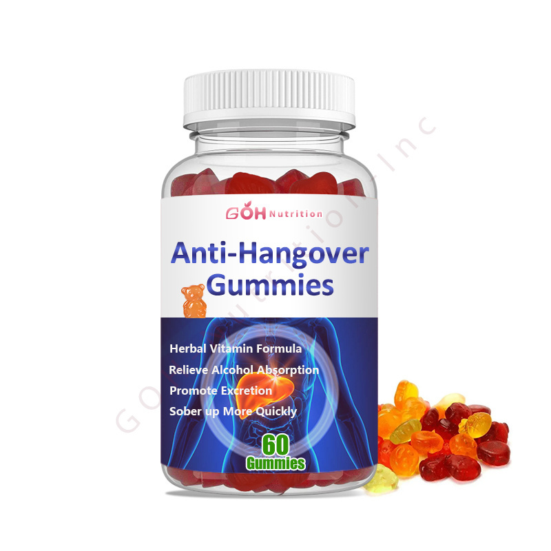 GOH OEM Private Label Anti-Hangover Candy Gummies Alcohol Hang Over Gummies For After Alcohol Remedy & Relief Supplement