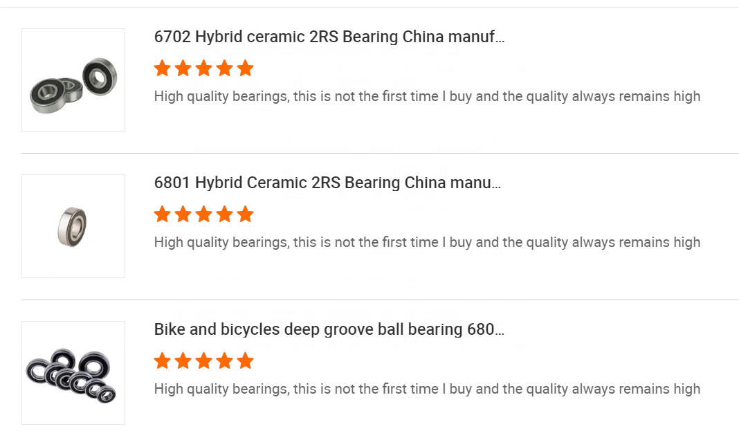 Bike and bicycles deep groove ball bearing 6802 6800 6801 6804 6805 Hybrid Ceramic bearing