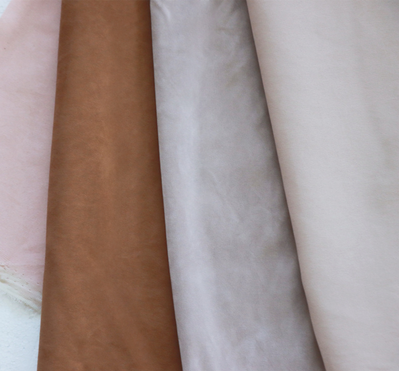 Deerskin Flocking Fabric 190 gsm Weft Knitted Deerskin Velvet Flocking For Packaging Materials