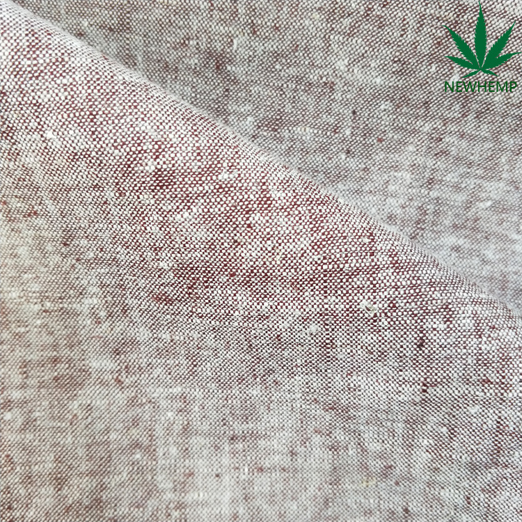 51132C --54%Hemp 44%Organic Cotton 2%Spandex Blended Fabric Yarn Dyed Fabrics for Garment