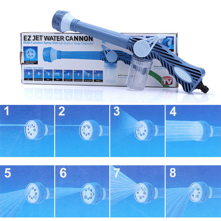 8 In 1 High Pressure Water Gun Car Cleaning Spray Gun garden hose car wash foam gun