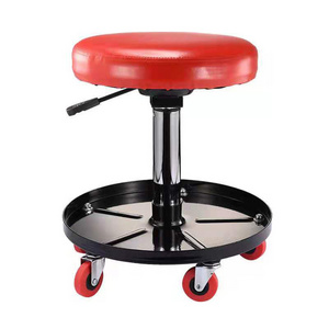 Adjustable Rolling Car Repair Stool Pneumatic Mechanical Rolling Seat for Garage