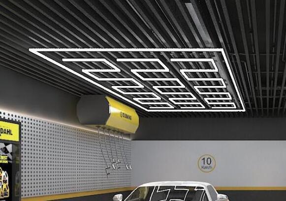 Hexagon Detailing Workshop Ceiling Led Lights Car Shop And Garage honeycomb lights hexagonal led light