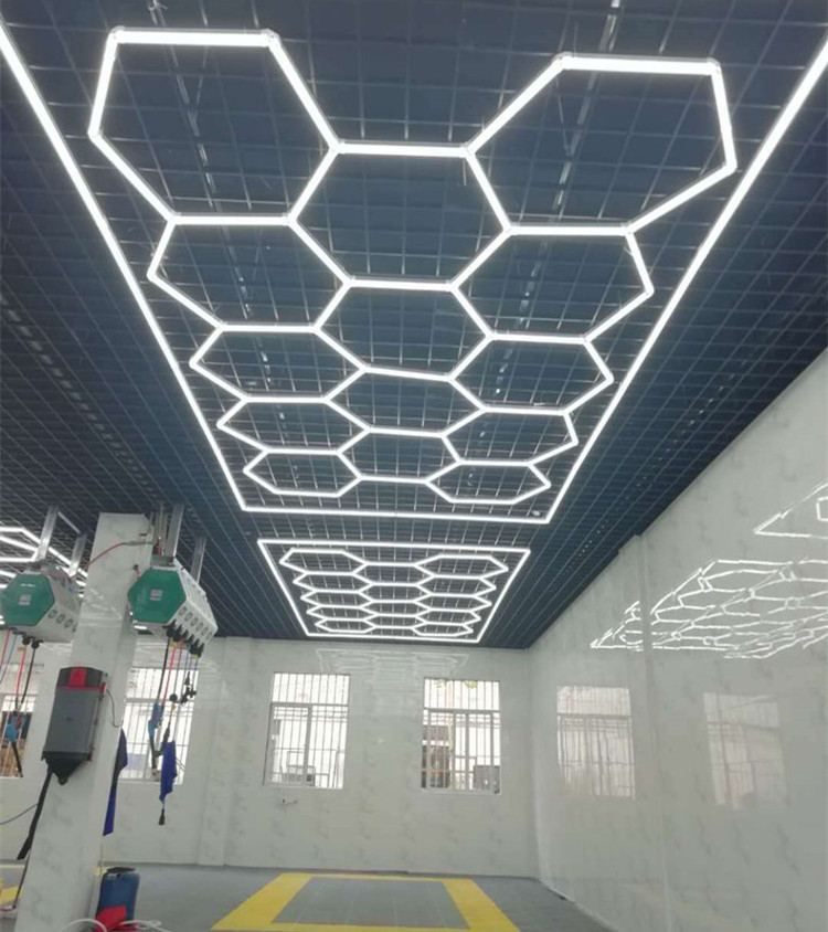 Workshop Honeycomb Ceiling Led Hexagon Garage Lighting 110V