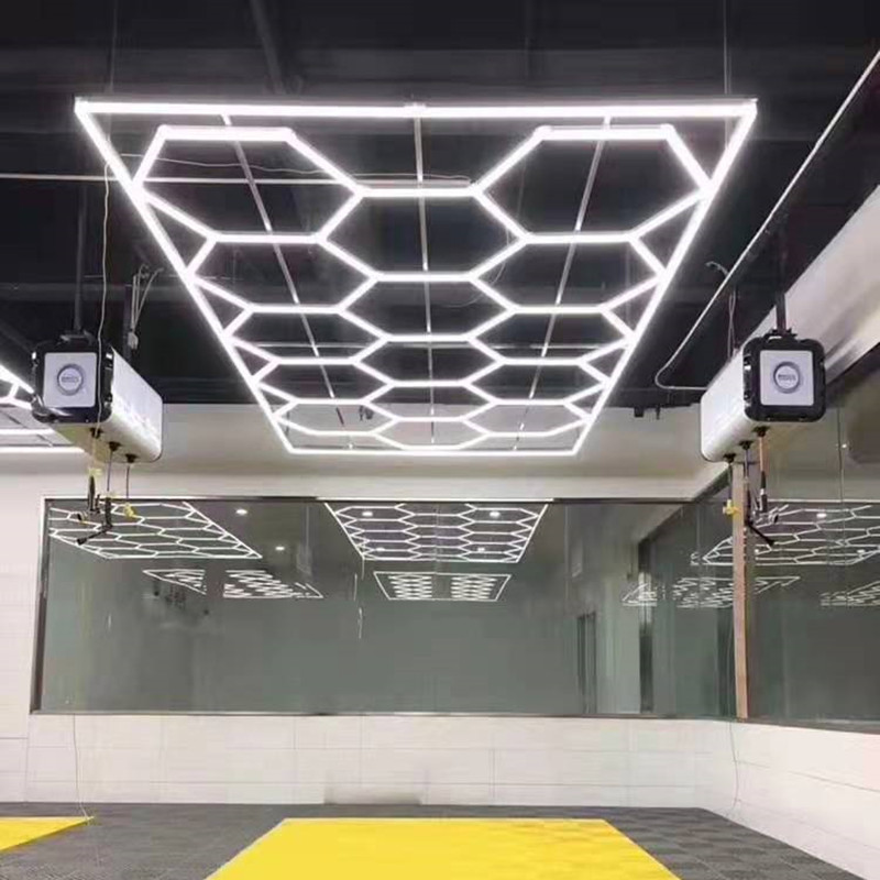 Workshop Honeycomb Ceiling Led Hexagon Garage Lighting 110V