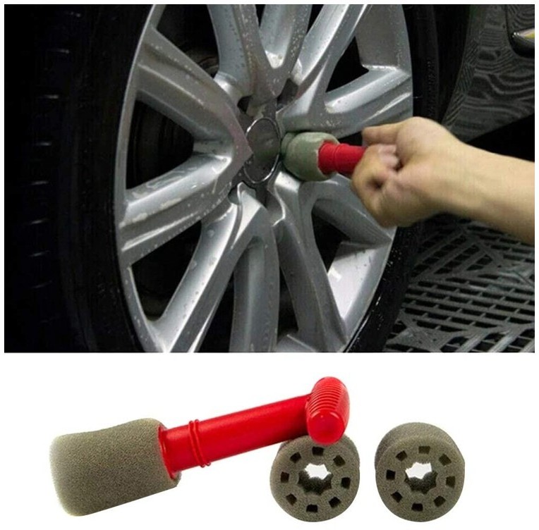 Cleaning Brush Embedded Screw Cleaning Detail Brush Car Wheel Lug Nut Cleaning and Washing Brush