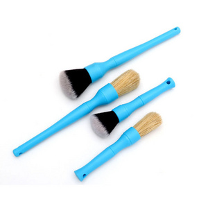 Auto Car Interior Cleaning Detailing Tools 2PCS Car Wash Brush Blue Ultra Soft PP hair Car Detailing Brush Set