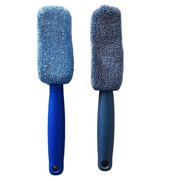 Microfiber Wheel and Rim Wand Brush Long Handle Tire Brush Car Cleaner Wheel Hub Brush