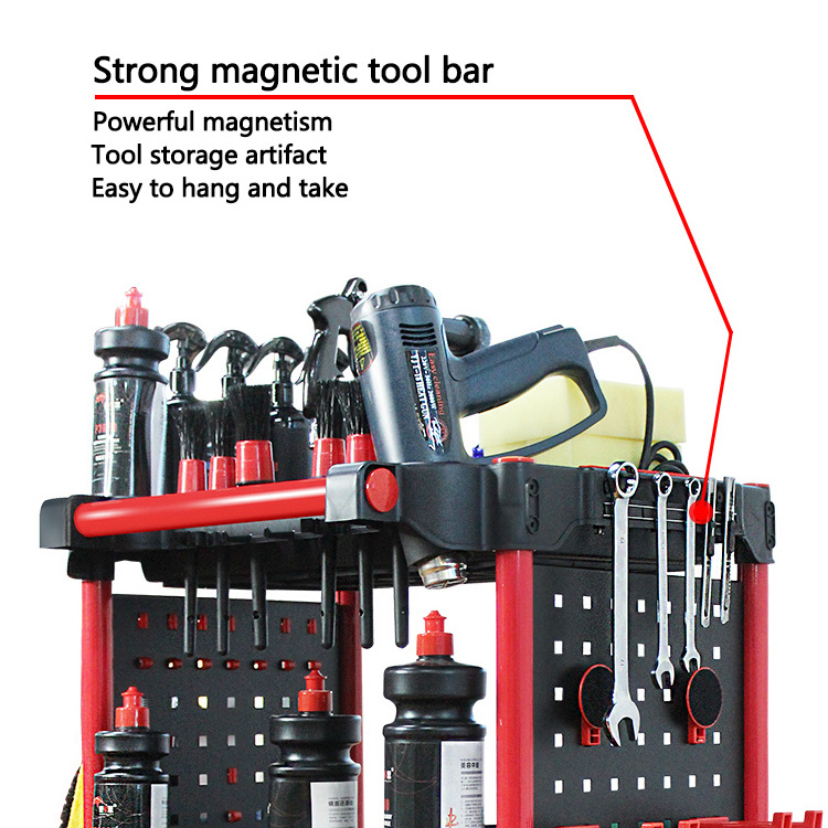 Factory Car Beauty Tool Cart Portable Detailing Trolley Cabinet Car Repair Storage Cart