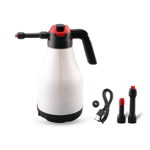 2 In 1 Handheld Manual Cleaning Pressure Electric Foam Sprayer Car Foam Blaster Usb Charge Battery Car Sprayer