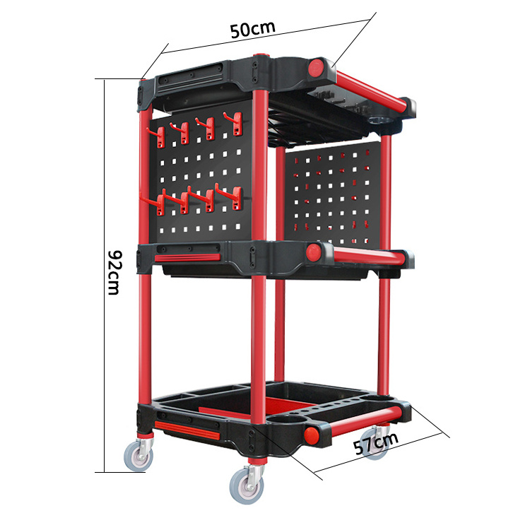 Factory Car Beauty Tool Cart Portable Detailing Trolley Cabinet Car Repair Storage Cart